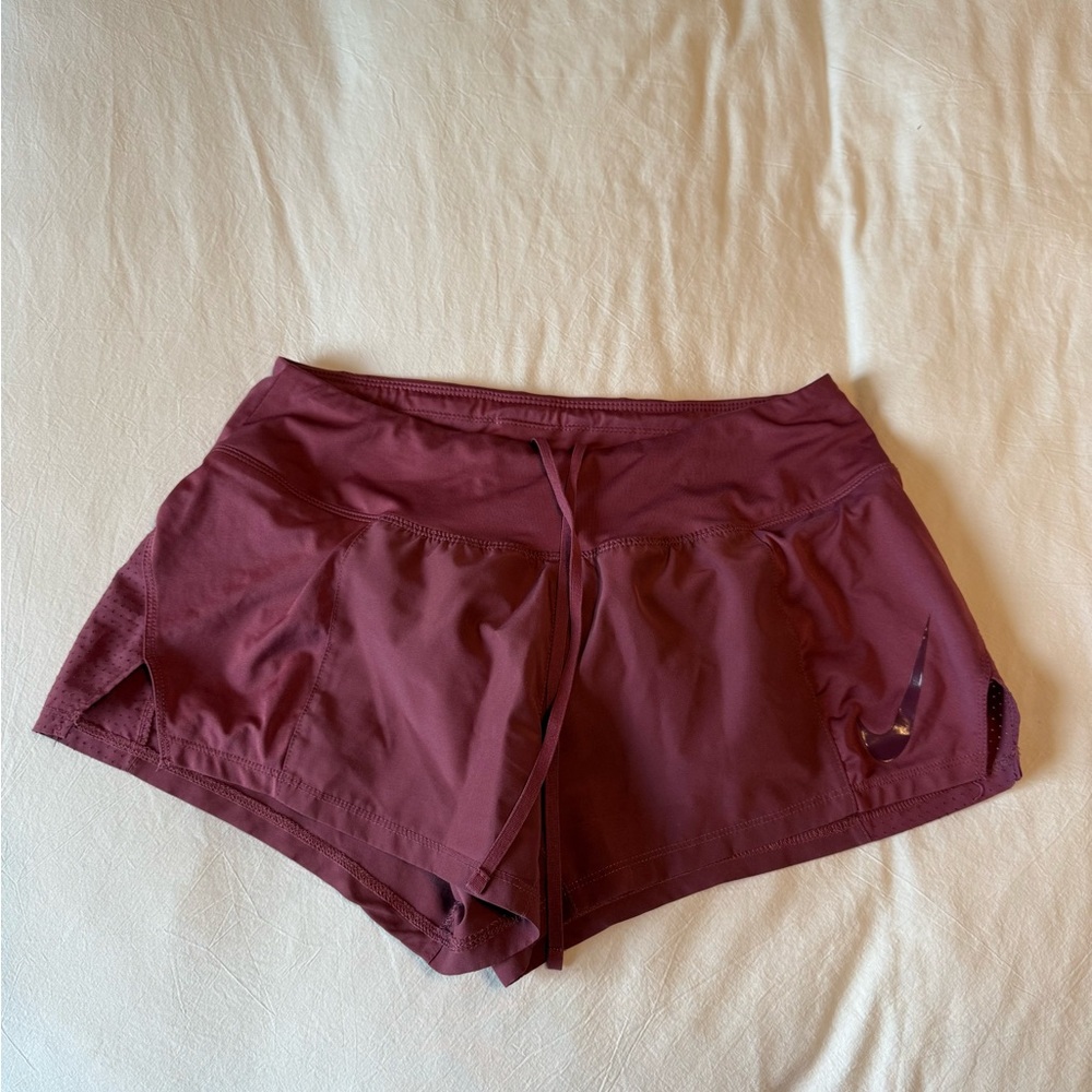 Nike Red Athletic Shorts Lightweight Performance Design